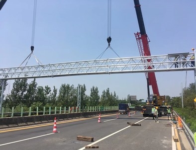 九江九江门架标牌施工现场